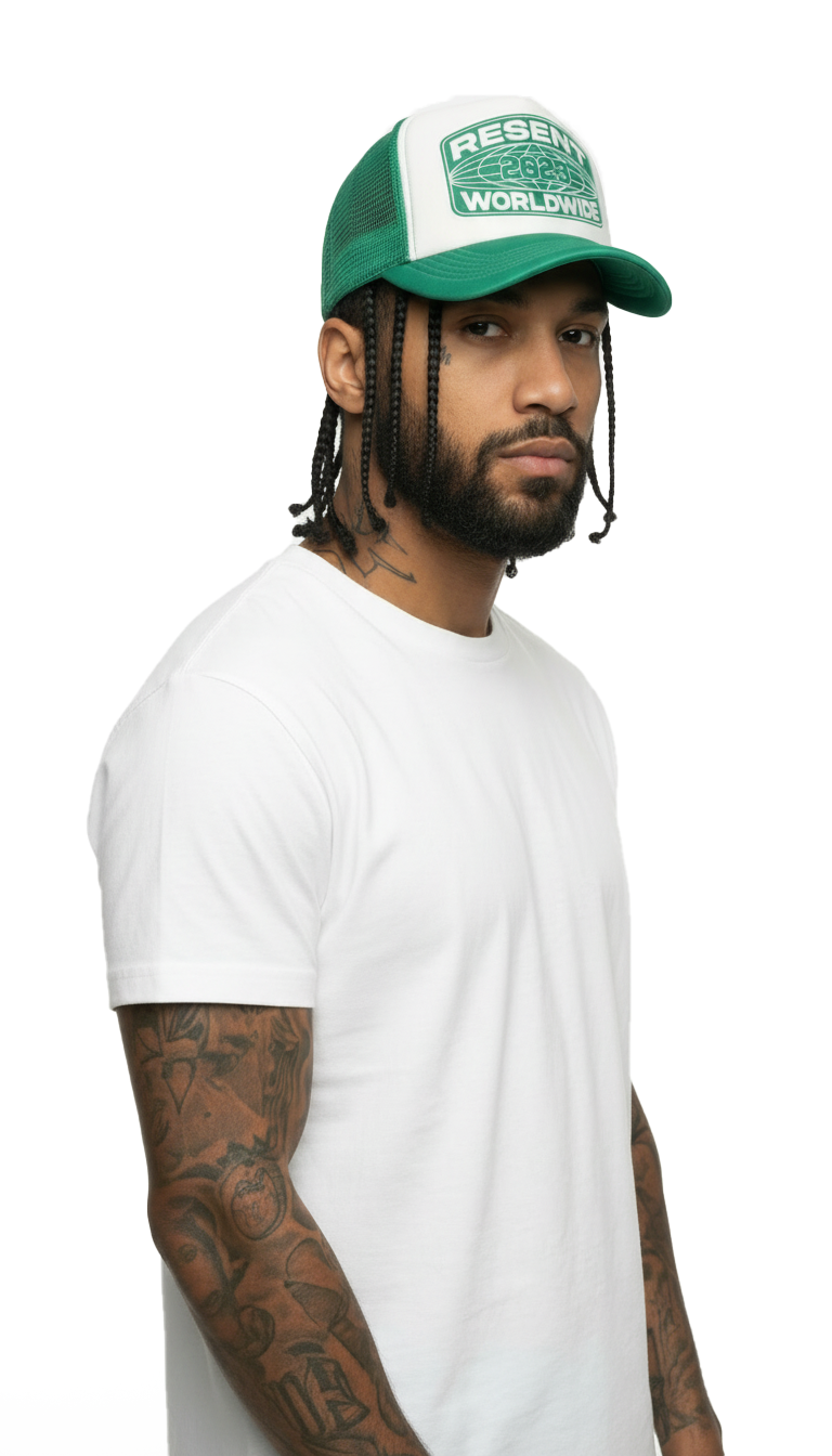 R3sent Worldwide Trucker Hat